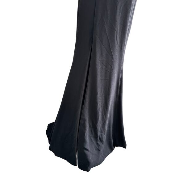 Dress The Population Karla XS Black Evening Formal Gown Long Slit V-Neck Dress - Picture 6 of 12